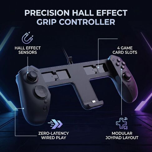 Wisoqu Hall Effect Grip Controller, for 2 with Latency Wired Connection, Anti Stick Drift, Modular Key Covers in Saudi Arabia