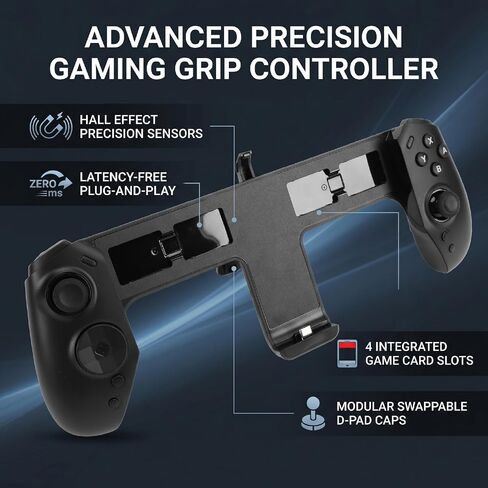 Wisoqu Hall Effect Grip Controller, for 2 with Latency Wired Connection, Anti Stick Drift, Modular Key Covers in Saudi Arabia