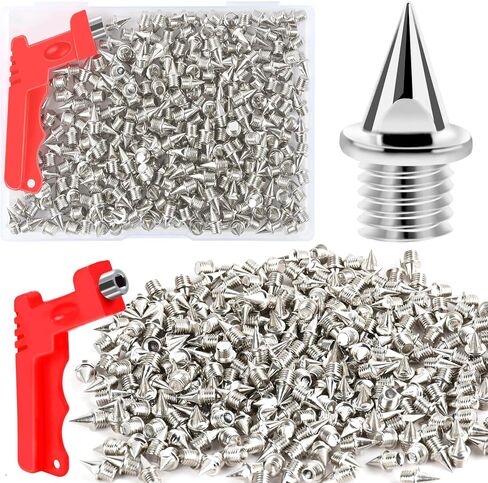 1/4Inch Track Spikes, Stainless Steel Pyramid Spikes for Track and Running Sprinting Cross Country Golf Shoes Spikes in Kuwait