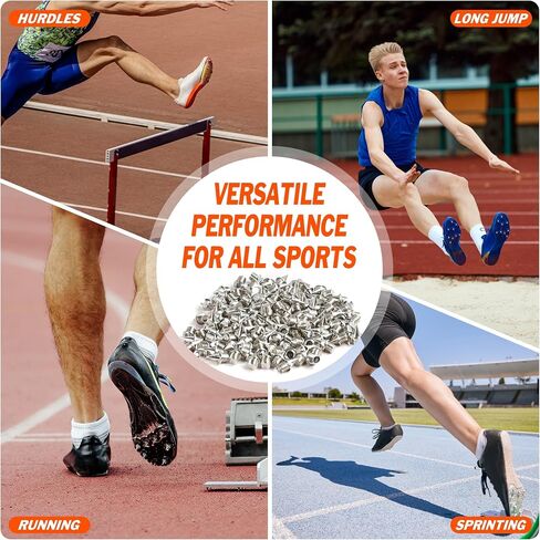 1/4Inch Track Spikes, Stainless Steel Pyramid Spikes for Track and Running Sprinting Cross Country Golf Shoes Spikes in Kuwait