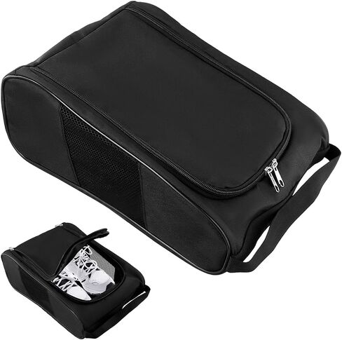 QWORK Golf Shoe Bag for Travel, Outdoor Zippered Shoe Carrier, Compatible with Various Shoe Sizes, Sport Shoes Bag Travel Shoe Bags in Kuwait