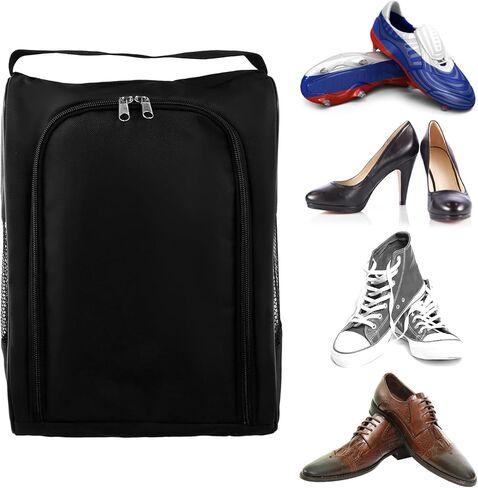 QWORK Golf Shoe Bag for Travel, Outdoor Zippered Shoe Carrier, Compatible with Various Shoe Sizes, Sport Shoes Bag Travel Shoe Bags in Kuwait