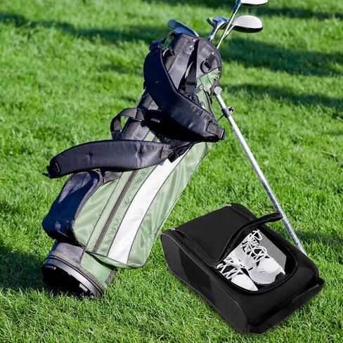 QWORK Golf Shoe Bag for Travel, Outdoor Zippered Shoe Carrier, Compatible with Various Shoe Sizes, Sport Shoes Bag Travel Shoe Bags in Kuwait