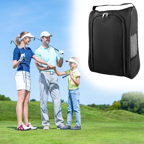 QWORK Golf Shoe Bag for Travel, Outdoor Zippered Shoe Carrier, Compatible with Various Shoe Sizes, Sport Shoes Bag Travel Shoe Bags in Kuwait