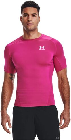 Under Armour - Mens Hg Armour Comp T-Shirt, Color White (101), Size: Small in Kuwait