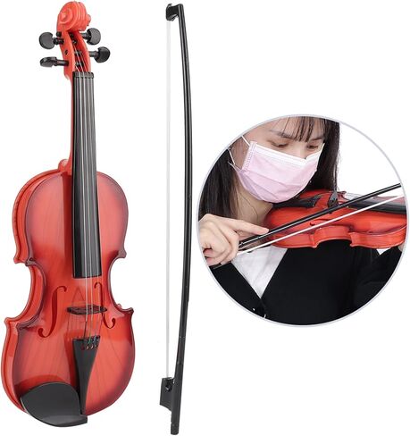 generic 15.4 Inch Violin Model, Simulated Acoustic Violin Model with Bow Adjustable String Musical Beginner Develop Instrument Practice (Light Brown) in Saudi Arabia