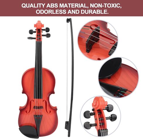 generic 15.4 Inch Violin Model, Simulated Acoustic Violin Model with Bow Adjustable String Musical Beginner Develop Instrument Practice (Light Brown) in Saudi Arabia