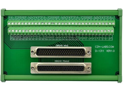 DIN Rail Mount DSUB DB62HD Male/Female Header Interface Module, D-SUB Breakout Board. in Kuwait