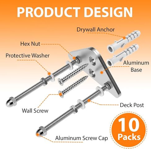 6/10-Pack Skateboard Wall Mount Hanger, Aluminum Skateboard Holder with Dual Screw Holes for Display Skateboard Deck Storage Horizontal and Floats Vertically, Silver Triangle in Kuwait