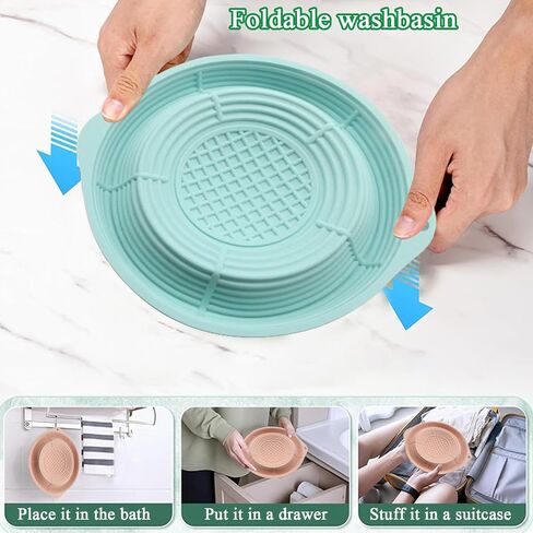 Ice Facial Bowl | Face Tub for Ice Bath | Foldable Water Basin, Reusable Silicone Solution for Morning Women Mother Friends Girls Sisters in Kuwait