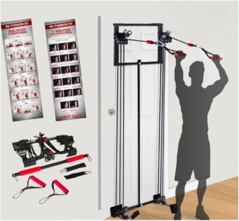 Tower 200 Body Full Gym Fitness + Workout DVD + Free Straight Bar New. in Kuwait