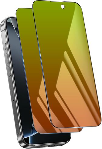 2 Pack for iPhone 16 Pro Max Privacy Screen Protector Tempered Glass for 16 Pro Max 6.9 inch Private Protective Film Anti-Blue Light Anti Spy No-Bubble Gradient Green [HD Clarity] in Saudi Arabia