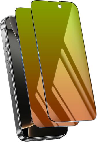 2 حزمة لـ iPhone 16 Pro Max Privacy Screen Protector Glass Preded for 16 Pro Max 6.9 inch private profective film anti-blue anti anti spy no-bubble green [HD Clarity] in Kuwait