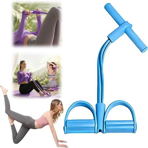Yoga Resistance Bands for Workout, Portable Elastic Pull Rope for Yoga, Stretching & Core Training, Multifunction Fitness Resistance Band for Legs, Arms & Abdomen in Kuwait
