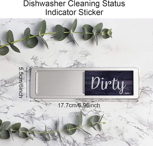 Dishwasher Magnet Clean Dirty Sign, Easy to Read & Slide, Strong Magnetism (Silver) in Kuwait