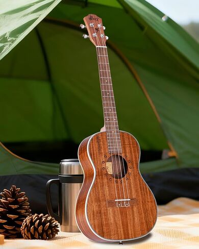 Winzz Baritone Ukulele 30 Inch for Beginners, KOA Ukelele Kit for Starter or Professional Best Selection Wood - Natural Matte in Kuwait