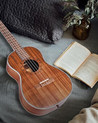 Winzz Baritone Ukulele 30 Inch for Beginners, KOA Ukelele Kit for Starter or Professional Best Selection Wood - Natural Matte in Kuwait