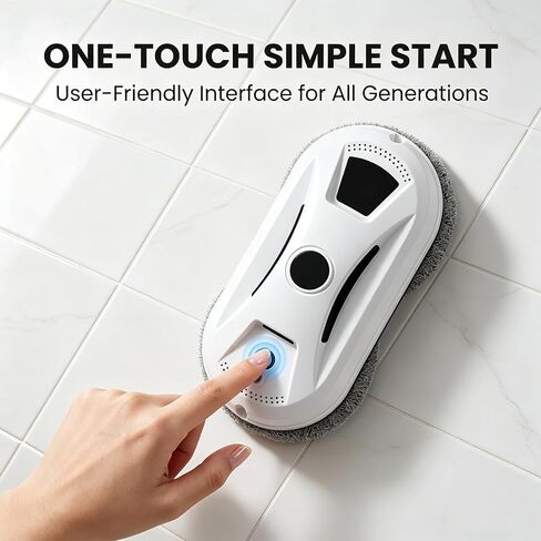 Automatic Smart Window Cleaning Robot, Inside/Outside with 2800Pa Suction, Edge Detection & Anti-Drop Protection, Automatic Window Cleaning Robot for Glass Mirror Washing in Kuwait