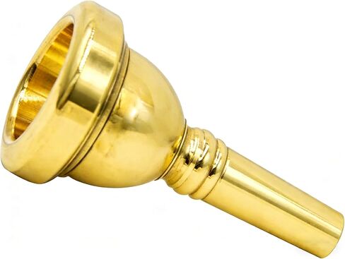 Alto Trombone Mouthpiece 12C Gold Plated with Cleaning Cloth & Mouthpiece Brush - Brass Base for Beginner & Professional Players in Kuwait