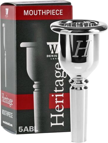 Denis Wick Heritage Trombone Mouthpiece Silver-Plated, 2180-5ABL - Medium Backbore for Balanced Airflow & Tone - Large Shank Fitting Trombone Accessories for Effortless Articulation 25.75 x 6.64 x 7mm in Kuwait