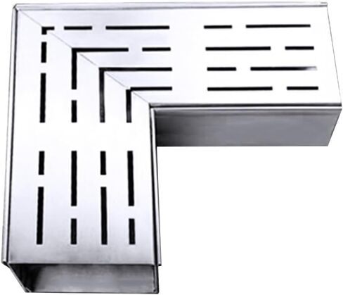 Outdoor Stainless Steel Floor Drain, 304 Metal Drainage Channel Kit for Terraces and Patios, 9.8 x 5.9 x 1.6 Inches, Heavy Duty Water Drain System in Saudi Arabia