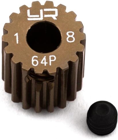 Yes Racing MG-64018 ألومنيوم 7075 ترس ترس مطلي بالصلب 64P 18T in Kuwait
