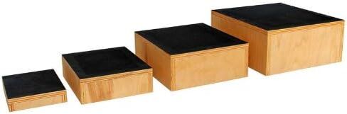 Therapy Steps, Set of 4 with Textured Safety Walk Tread, Balance Training, Plywood, Nestable for Storage in Kuwait