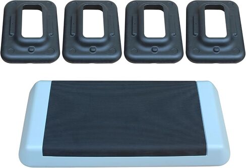 Aerobic Step Platform 30" × 14" Height Adjustable Workout Step for Fitness Strength Training with Risers Exercise Platform for Home Gym in Kuwait