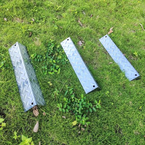 Outdoor Stair Kit - Sturdy Non-Slip Stainless Steel Steps for Hills & Steep Slopes - Weather-Resistant & Slip-Resistant with Long Steel Stakes - Ideal for Gardens in Kuwait