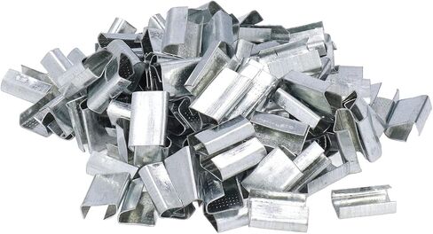 Garosa Metal Strapping Buckle, Galvanized Steel, 200pcs Heavy Duty Seals for 16mm PET Strap, Secure Goods to Pallets in Kuwait