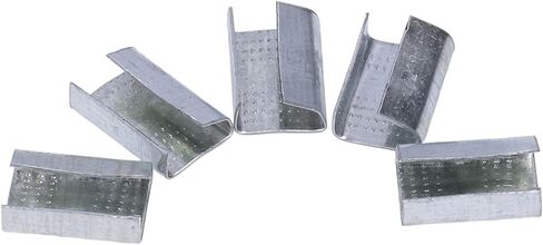 Garosa Metal Strapping Buckle, Galvanized Steel, 200pcs Heavy Duty Seals for 16mm PET Strap, Secure Goods to Pallets in Kuwait
