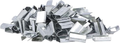 Garosa Metal Strapping Buckle, Galvanized Steel, 200pcs Heavy Duty Seals for 16mm PET Strap, Secure Goods to Pallets in Kuwait