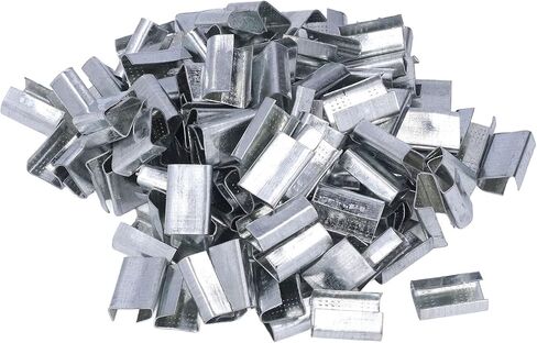 Garosa Metal Strapping Buckle, Galvanized Steel, 200pcs Heavy Duty Seals for 16mm PET Strap, Secure Goods to Pallets in Kuwait