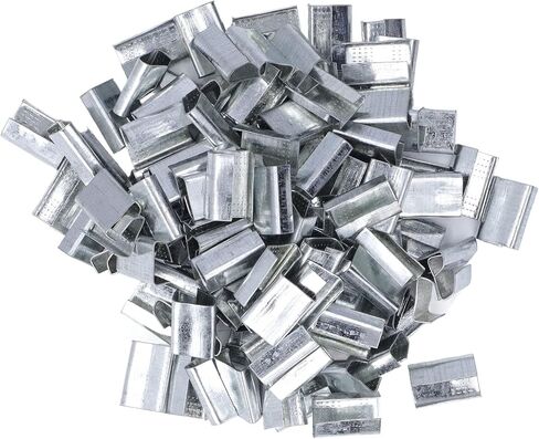 Garosa Metal Strapping Buckle, Galvanized Steel, 200pcs Heavy Duty Seals for 16mm PET Strap, Secure Goods to Pallets in Kuwait