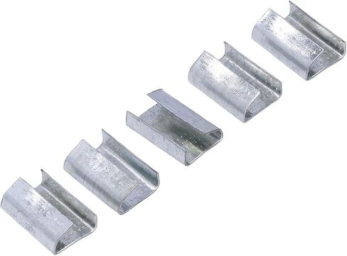 Garosa Metal Strapping Buckle, Galvanized Steel, 200pcs Heavy Duty Seals for 16mm PET Strap, Secure Goods to Pallets in Kuwait