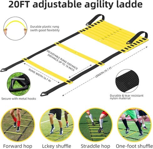 Soccer Goal, Soccer Goals for Backyard, 4x3ft Portable Pop Up Soccer Net Set, Soccer Training Equipment with Soccer Ball, Ladder and Cones in Kuwait