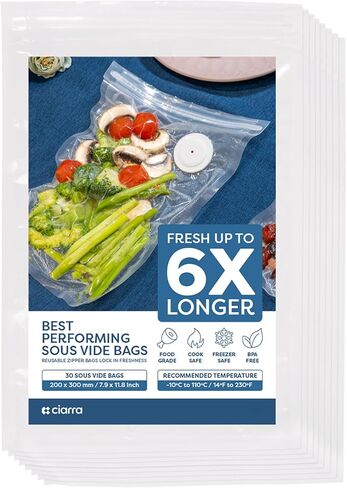 CIARRA Handheld Vacuum Sealer – Portable Food Preservation Machine with 3 Modes, Compact Automatic Sealing System for Dry & Wet Foods (Vacuum Sealer + 5 Pcs Vacuum Seal Bags) in Kuwait