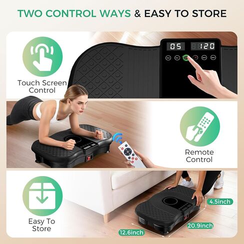 Vibration Plate Exercise Machine,Vibration Plate for Lymphatic Drainage Weight Loss.120 Adjustable Speeds Exercise Equipment,400 Lbs Capacity Home Workout Equipment in Saudi Arabia