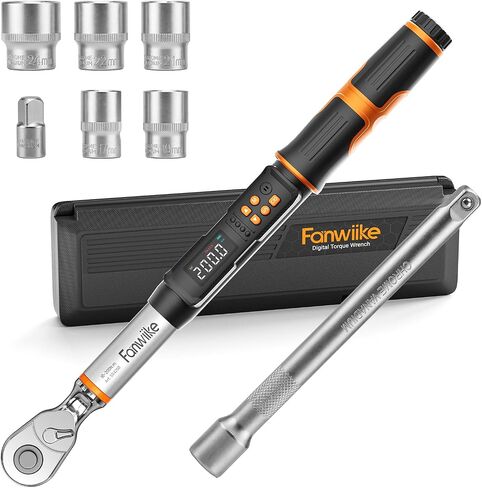 Digital Torque Wrench, 7.38-147.5 ft.lb/10-200 Nm, 1/2" Drive Inch Pound Torque Wrench Electronic with Buzzer & Colorful LED Indicator Cars Automotive in Kuwait