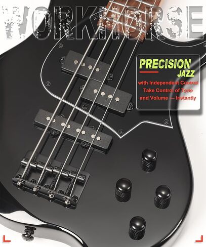 AKLOT Beginner Electric Bass Guitar: Precision & Jazz Dual Pickup, Roasted Maple Neck, 4-String Full Size Bass Guitar Kit with Lesson Book, Gig Bag, 2-Year Warranty(Helix PJ4-BK) in Kuwait