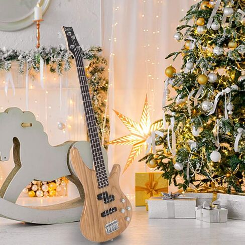 GLARRY GIB Series 4 String Electric Bass Guitar Beginner Kit Full Size with 20W AMP, Strap, Bag and Accessories (Burlywood) in Kuwait