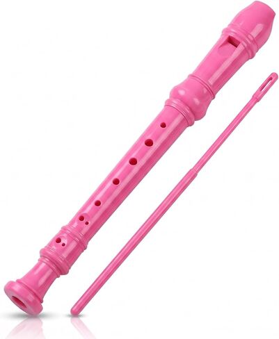 Soprano Recorder for Beginners - German Fingering 3-Piece Descant Flute in Key of C with Adjustable Thumb Rest, Cleaning Kit, & Fingering Chart - Ideal for School Classroom & Kids (Blue) in Saudi Arabia