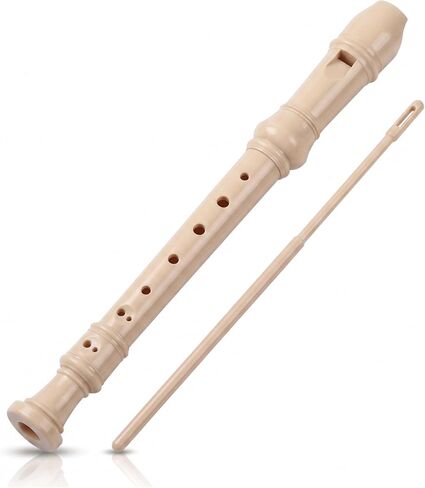 Soprano Recorder for Beginners - German Fingering 3-Piece Descant Flute in Key of C with Adjustable Thumb Rest, Cleaning Kit, & Fingering Chart - Ideal for School Classroom & Kids (Blue) in Saudi Arabia