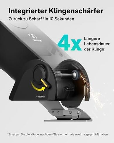 HOTO EdgeFlow Electric Cardboard Cutter, 3PC Self-Sharpening Durable Titanium Blades, Smart Display Cordless Electric Scissors, Boost Mode & Tool-Free Blade Swap, for Cardboard, Fabric, Carpet, DIY in Kuwait