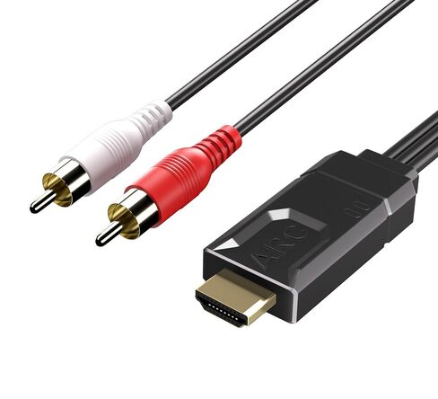 eARC/ARC to RCA Audio Converter for TV to Speaker, 192KHz CEC Volume Control, Only Supports PCM2.0, ARC to RCA Audio Extractor Cable 6 FT in Kuwait