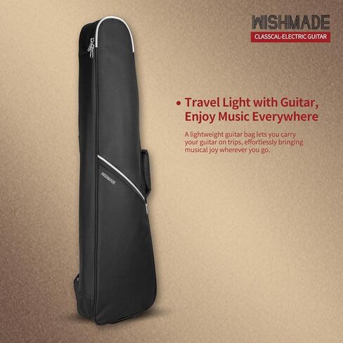 WishMade Fretless جيتار كهربائي صامت للسفر، سلسلة نايلون كلاسيكية، جسم الماهوجني، إطار من خليط معدني قابل للإزالة، وضع ممارسة سماعة الرأس (Sunburst) in Kuwait