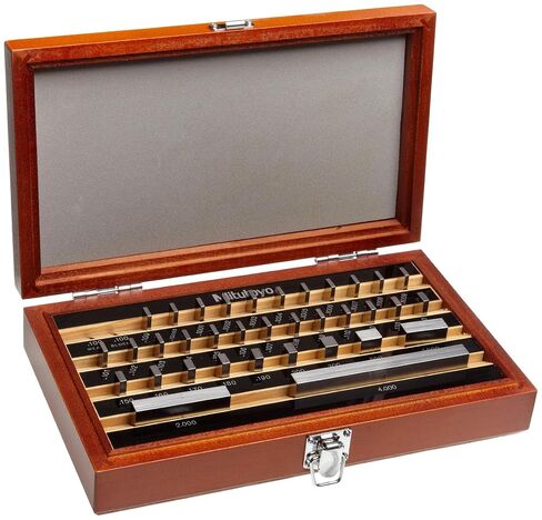 Mitutoyo 516-914-26 Steel Rectangular Gage Block Set, Inch, ASME Grade 0, 35-Piece Set with Certificate of Accuracy, High-Carbon/High-Chrome Steel, Laser-Etched Markings & Traceable IDs in Saudi Arabia