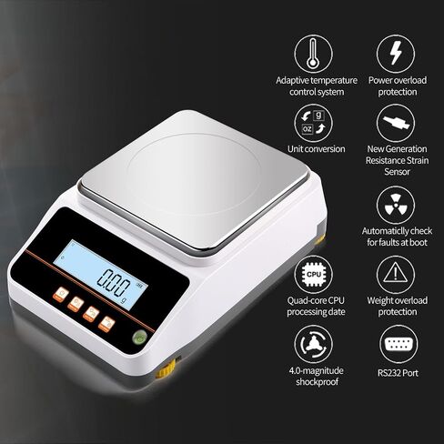 مقياس ميزان المختبر 3000gx0.01g مقياس الجرام التحليلي الرقمي الإلكتروني عالي الدقة in Kuwait
