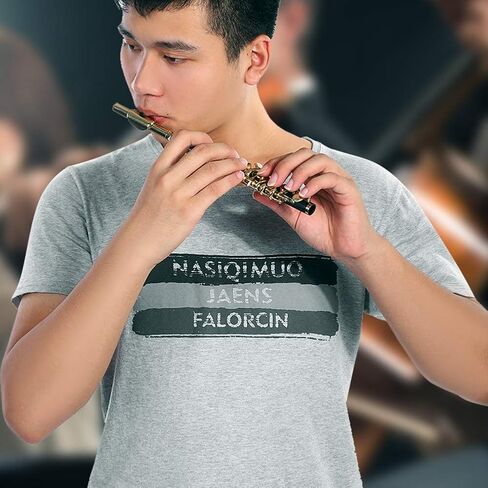 Piccolo C Key Plated Half Size Flute with Padded Case for Musicians and Students(Gold) in Kuwait