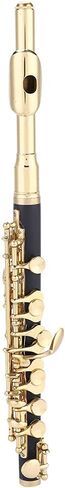 C Key Piccolo Flute Piccolo Flute للمبتدئين مطلي بنصف الحجم مع صندوق مبطن صوت مذهل تصميم فريد من نوعه حزام قابل للتعديل للطلاب (ذهبي) in Kuwait